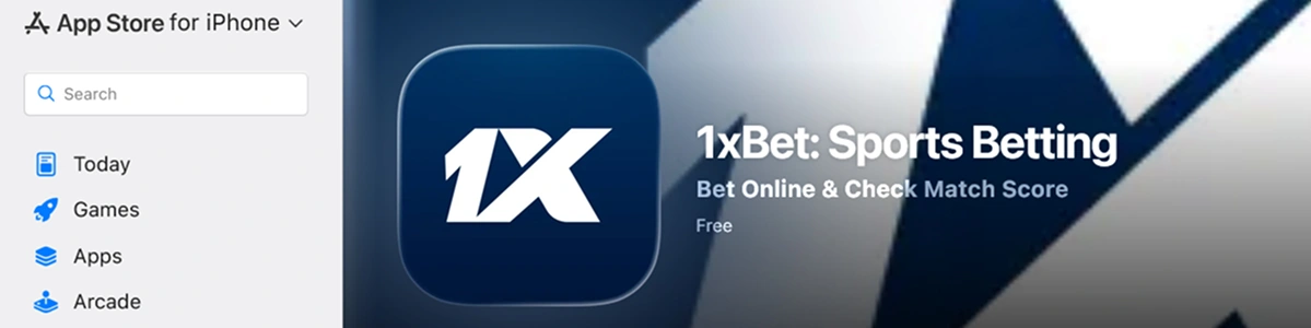 1xBet app download on iPhone and iPad