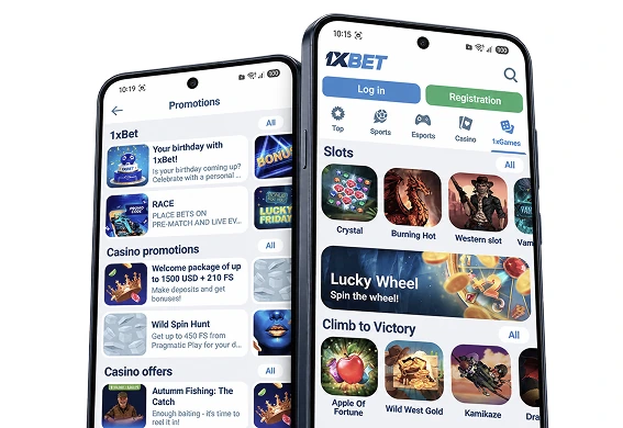 1xBet mobile casino games and promotions