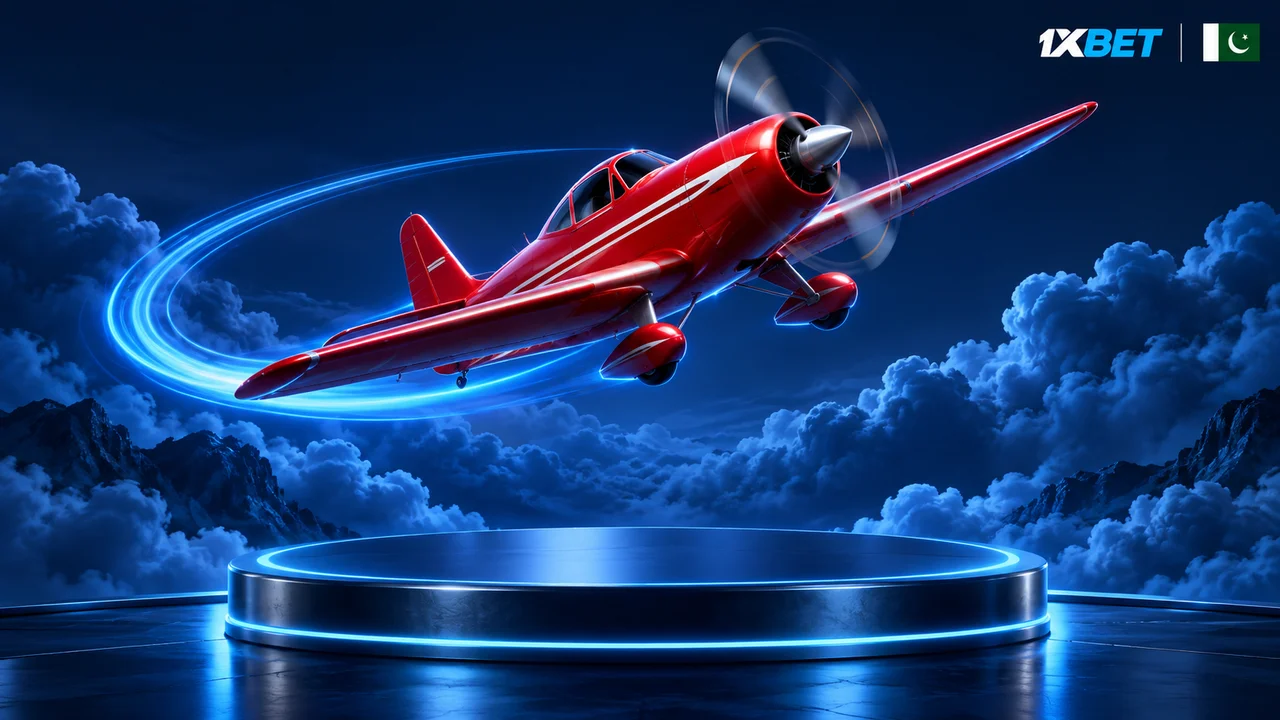 Red airplane representing the Aviator game