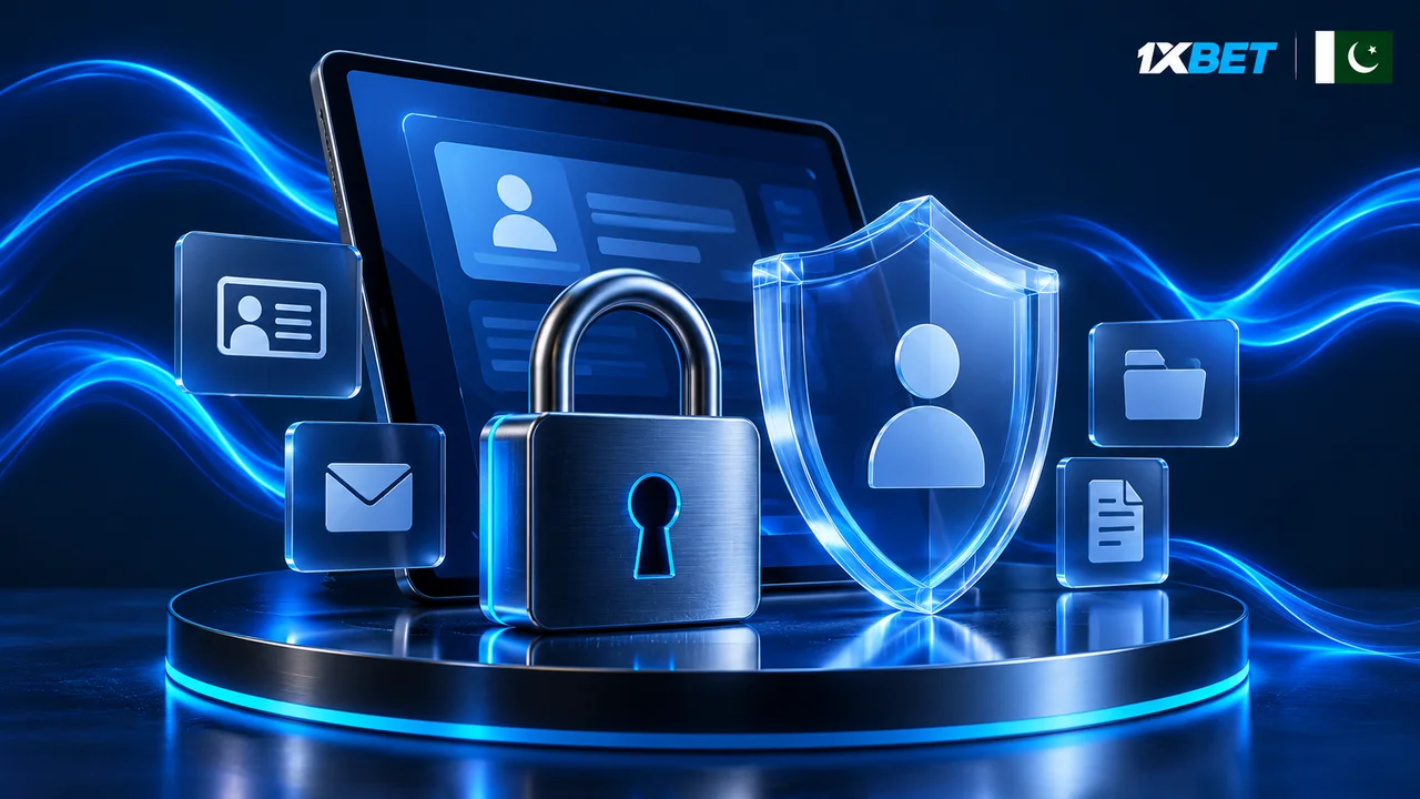 Padlock and shield representing privacy