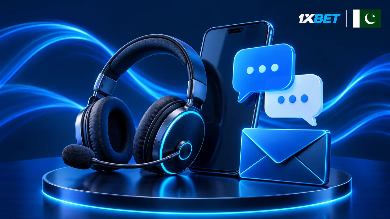 Headset and message symbols representing customer support